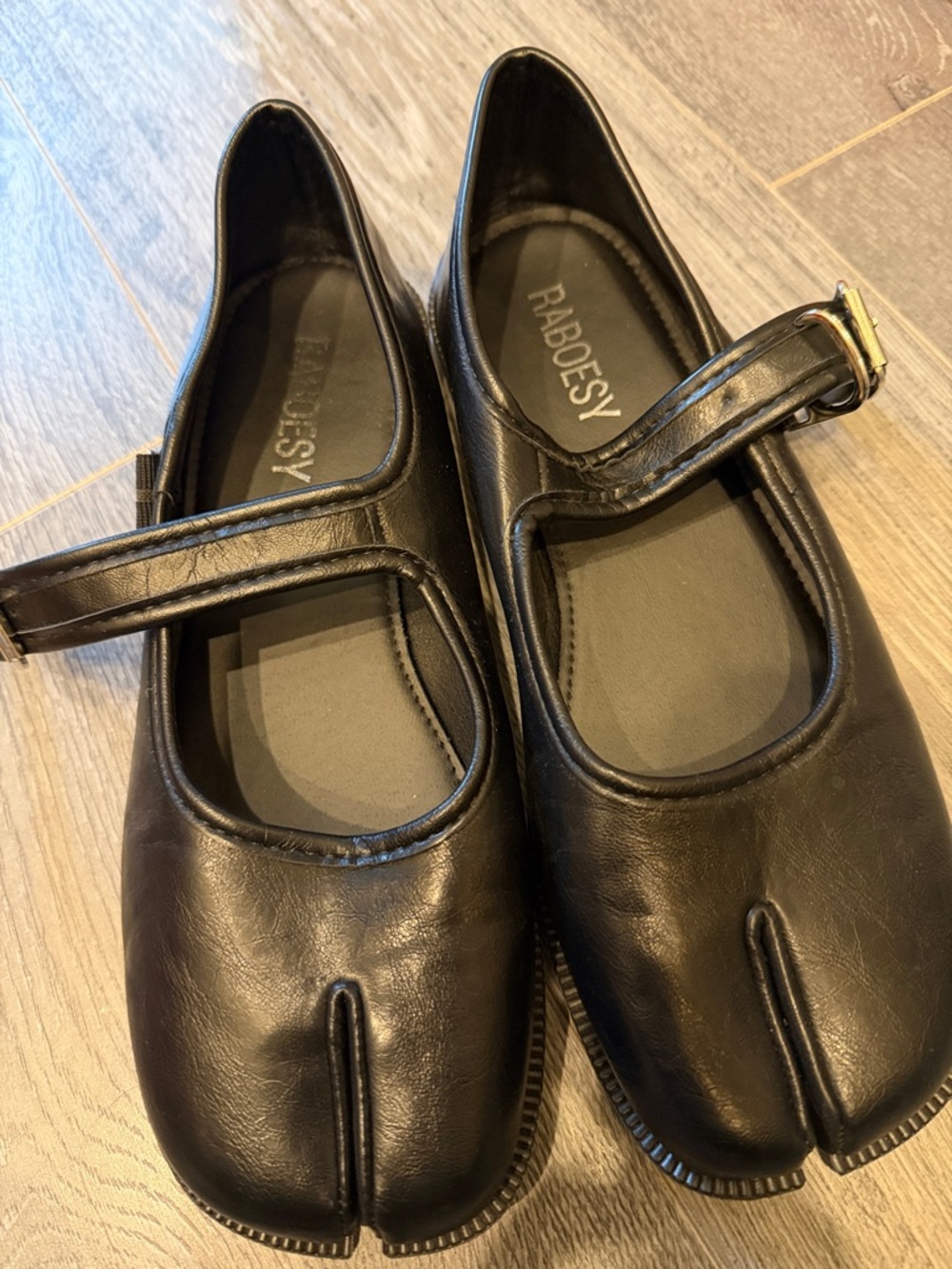 Raboesy Black Girls' Tabi Mary Jane Shoes